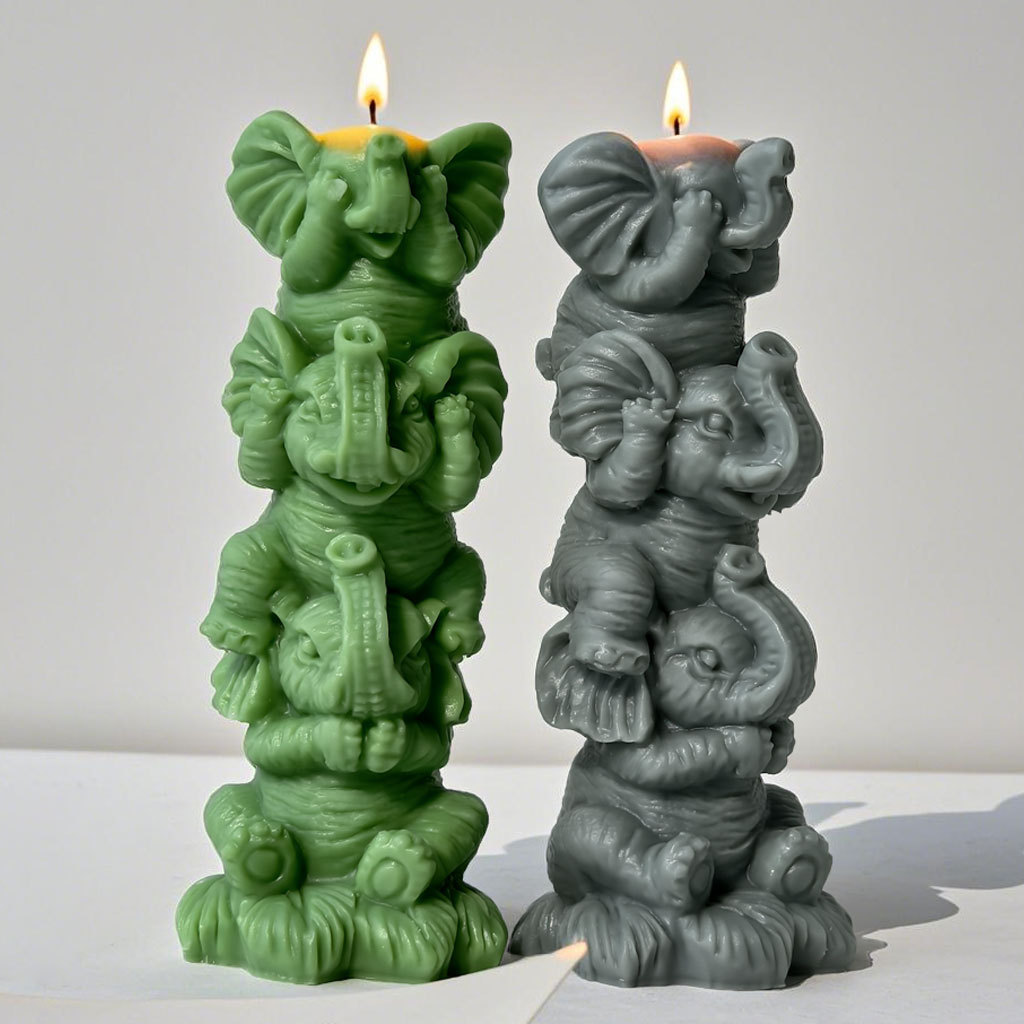 Home Fragrance Rituals - Cetakan Silikon Gajah Susun DIY Cetakan