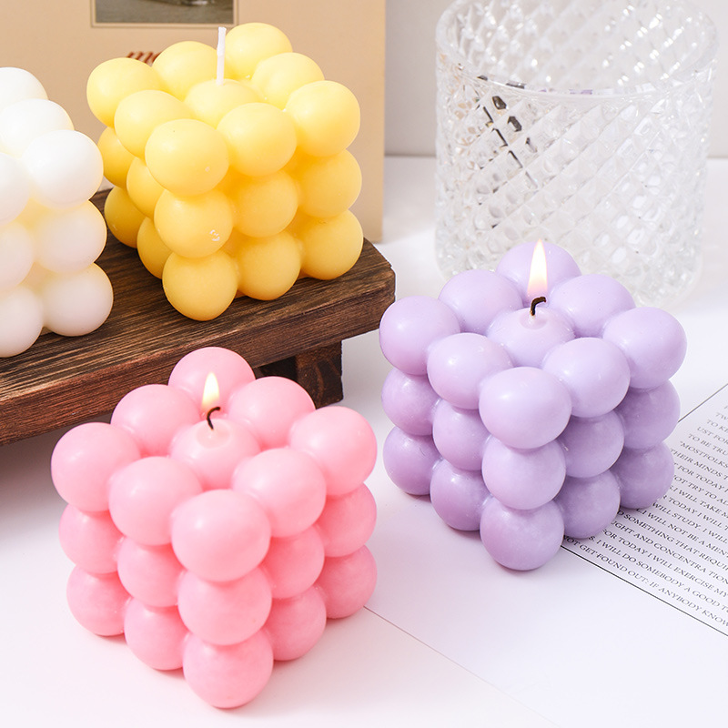 Home Fragrance Wholesale - Lilin Aromaterapi Bentuk Kubus yang Stylish,