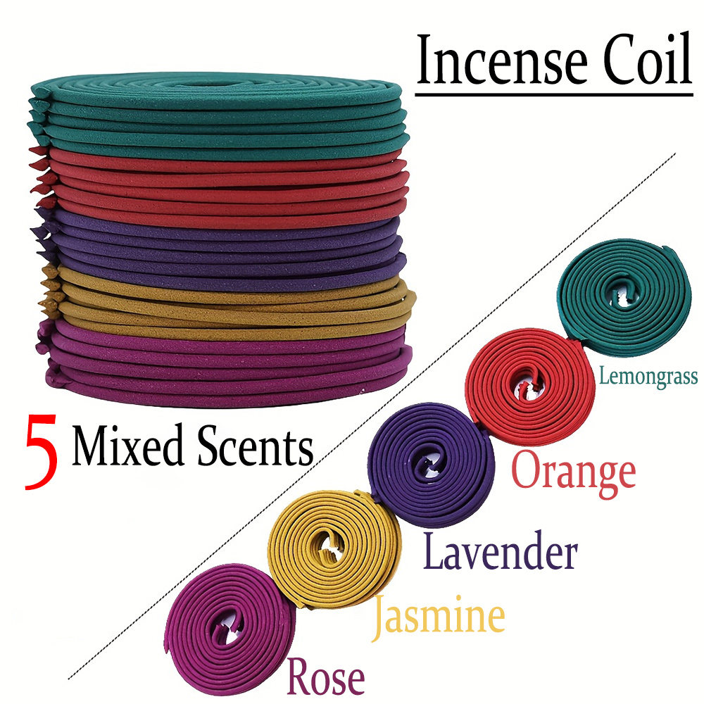 Home Fragrance Rose - Set Campuran Dupa Spiral Klasik Berkualitas