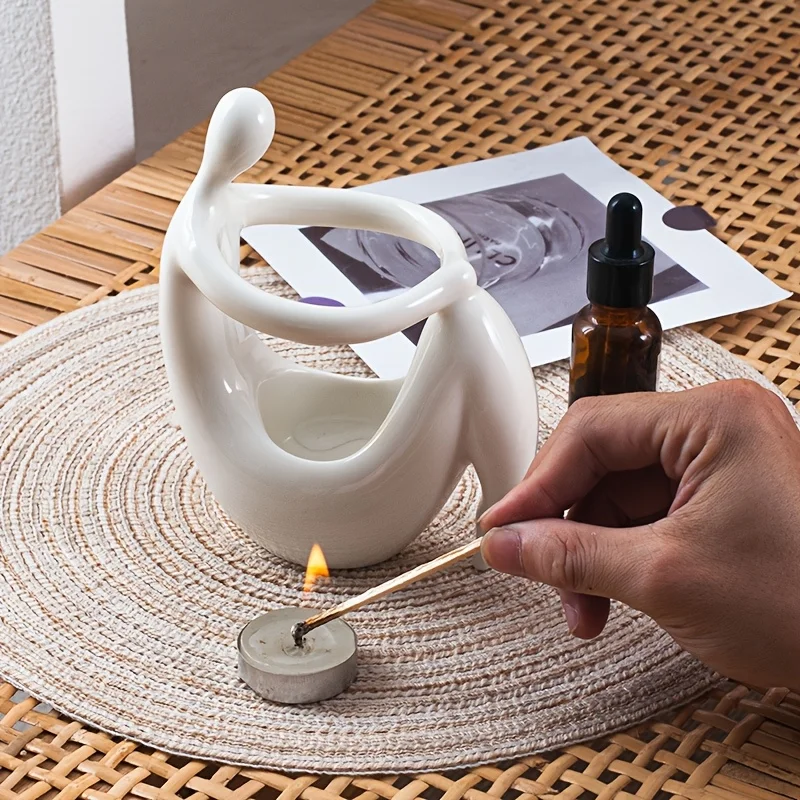 Pembakar Dupa Keramik Bentuk T - Home Fragrance Wax Melts ulasan dan harga