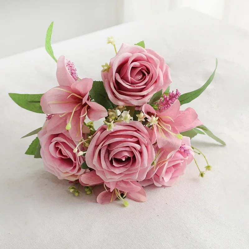 Bunga buatan pernikahan buket  - Home Fragrance Rose ulasan dan harga